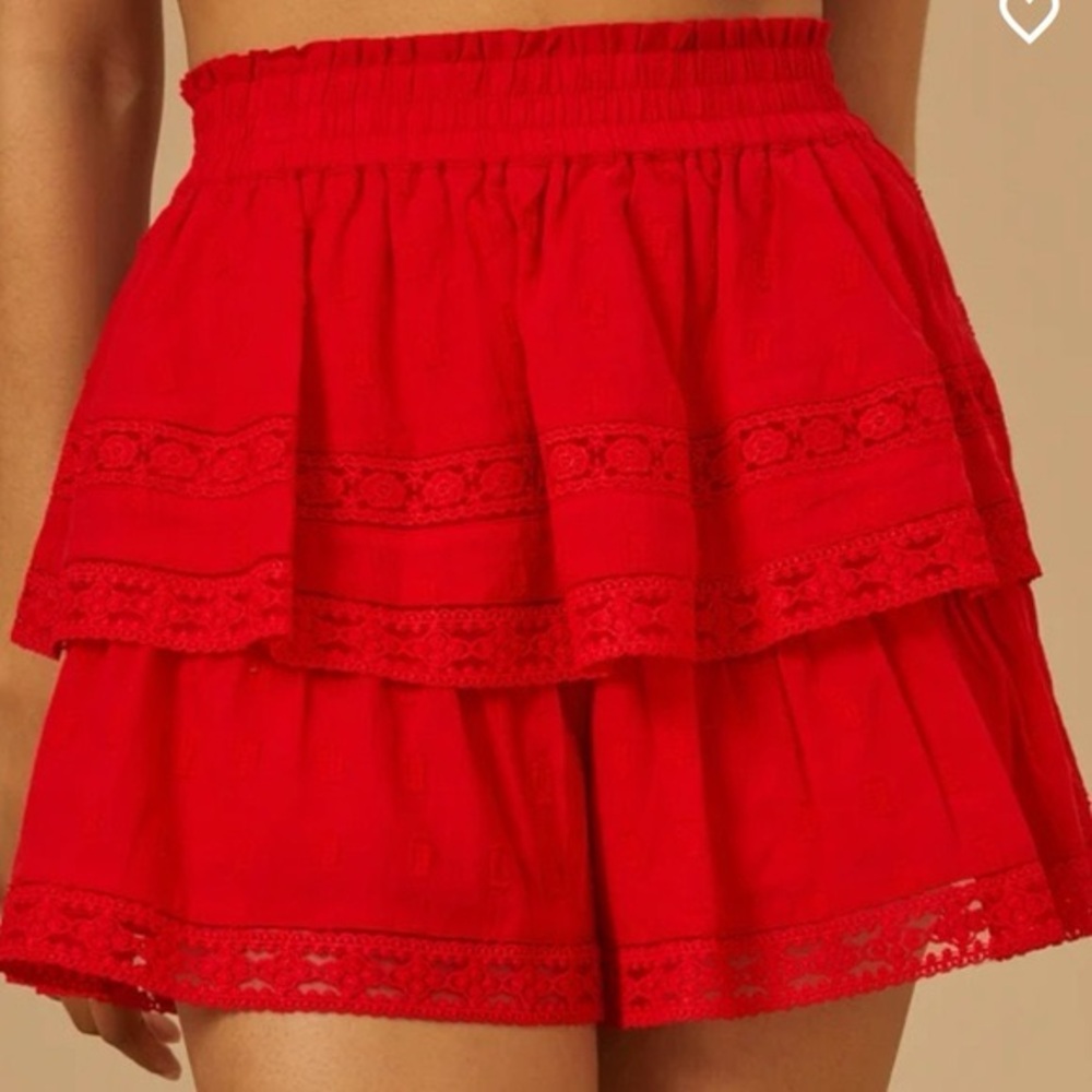Altar’d State Cotton Winslow Layered Lace Shorts